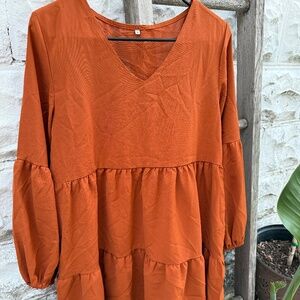 Rust orange dress